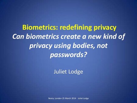 biometrics and privacy